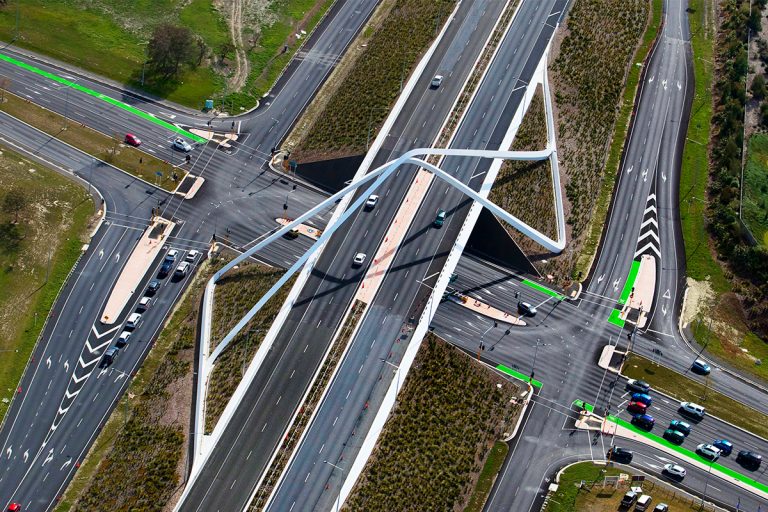 Aerial view of arches russley-road-arches