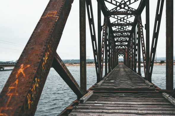 Corrosion on bridge corrosion-bridge