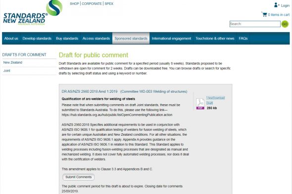 Draft for public comment draft-amendment