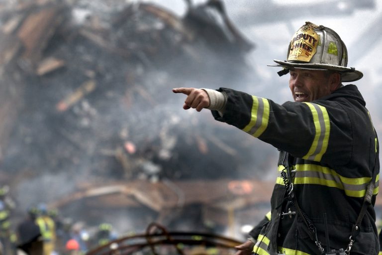 Fire fighter in natural disaster fire-fighter-disaster