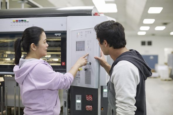 Woman and machine instruction woman-machine